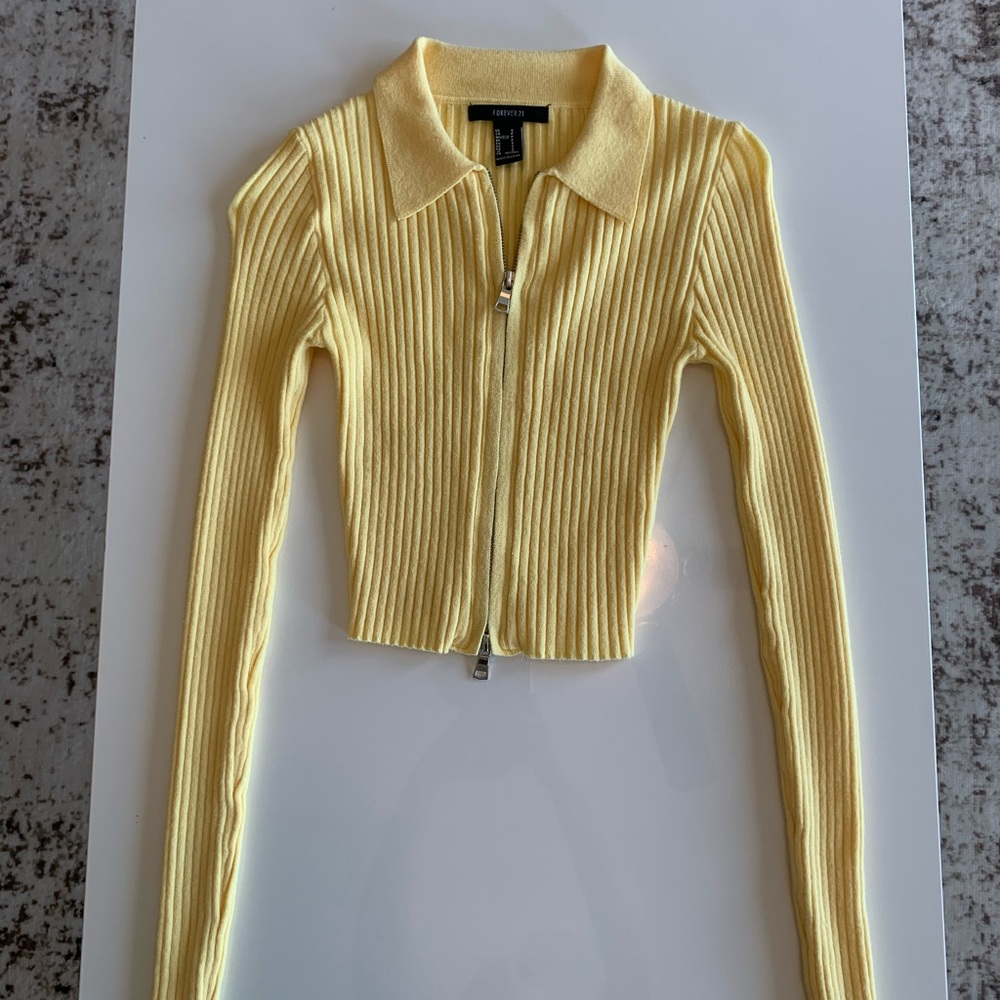 Yellow collared long sleeve